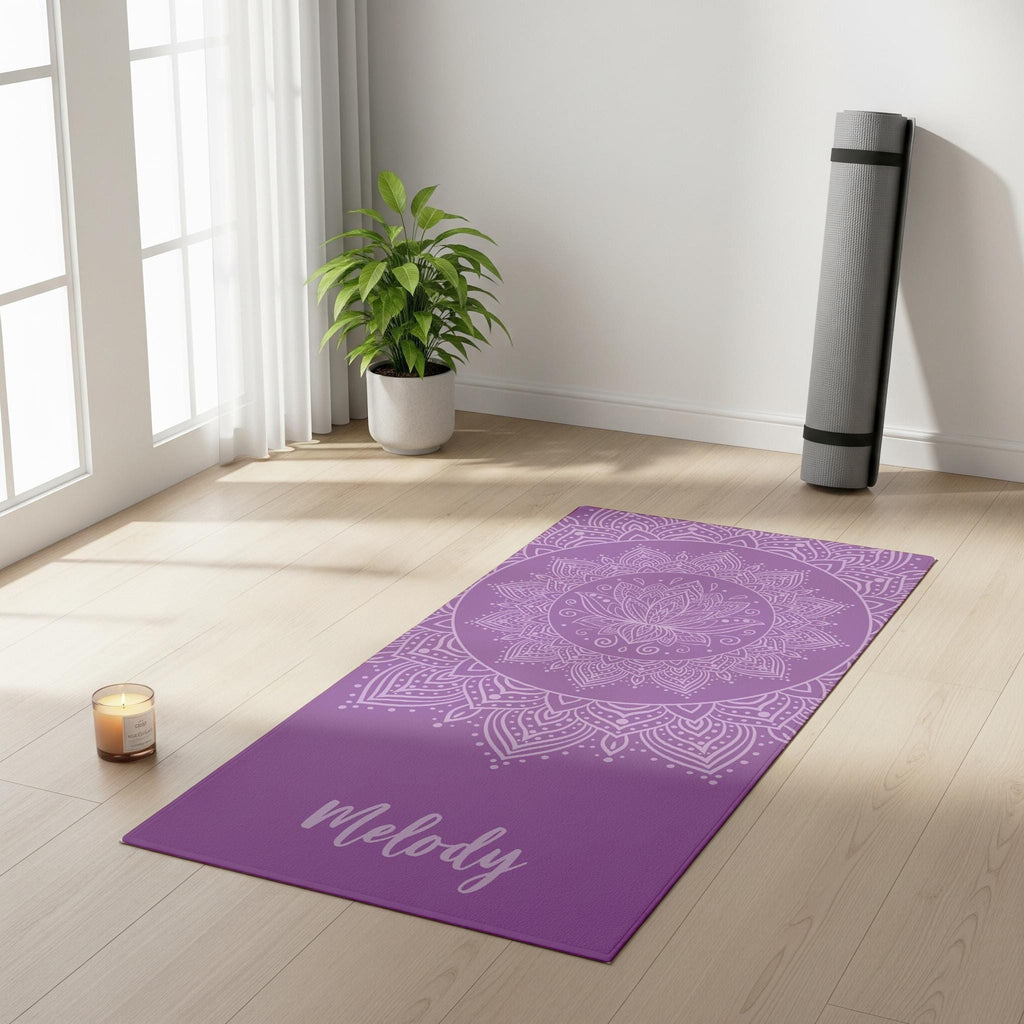 Personalized Yoga Towel: Custom Name, Absorbent Cotton Blend