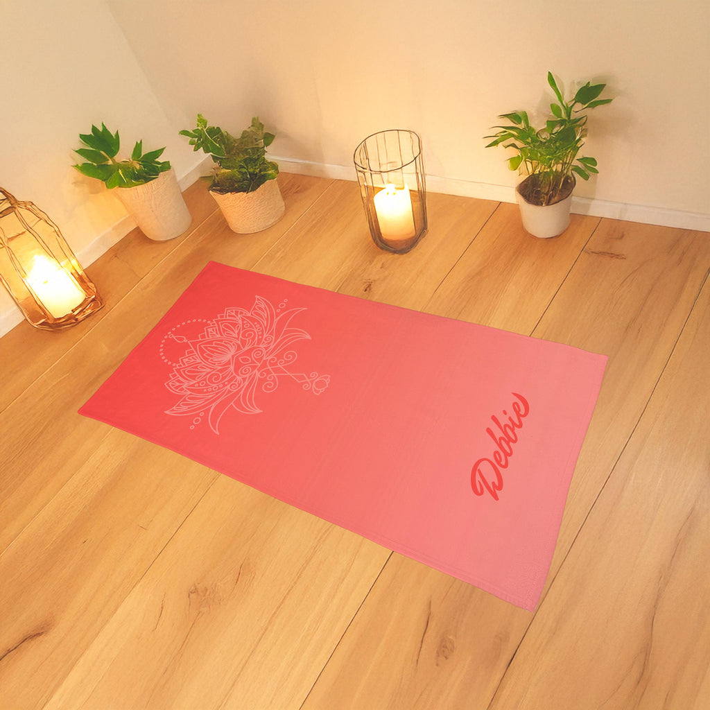 Personalized Yoga Towel – Custom Name Absorbent Fitness Towel