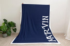 Personalized Name Blanket | Minky or Sherpa Throw, Custom Colors