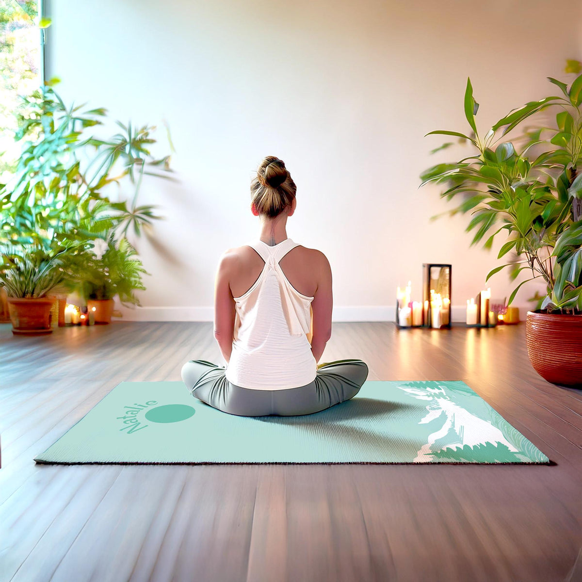 Hot Yoga Towel – Personalized Mountain Custom Name Fitness Towel