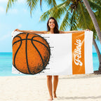 Custom Graffiti Sports Towel: Retro Personalized Beach Towel