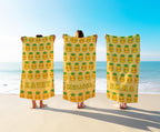 Personalized Kawaii Pineapple Beach Towel: Tropical Vacation Gift