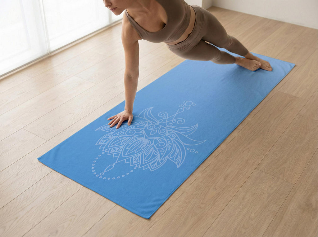 Personalized Yoga Towel – Custom Name Absorbent Fitness Towel