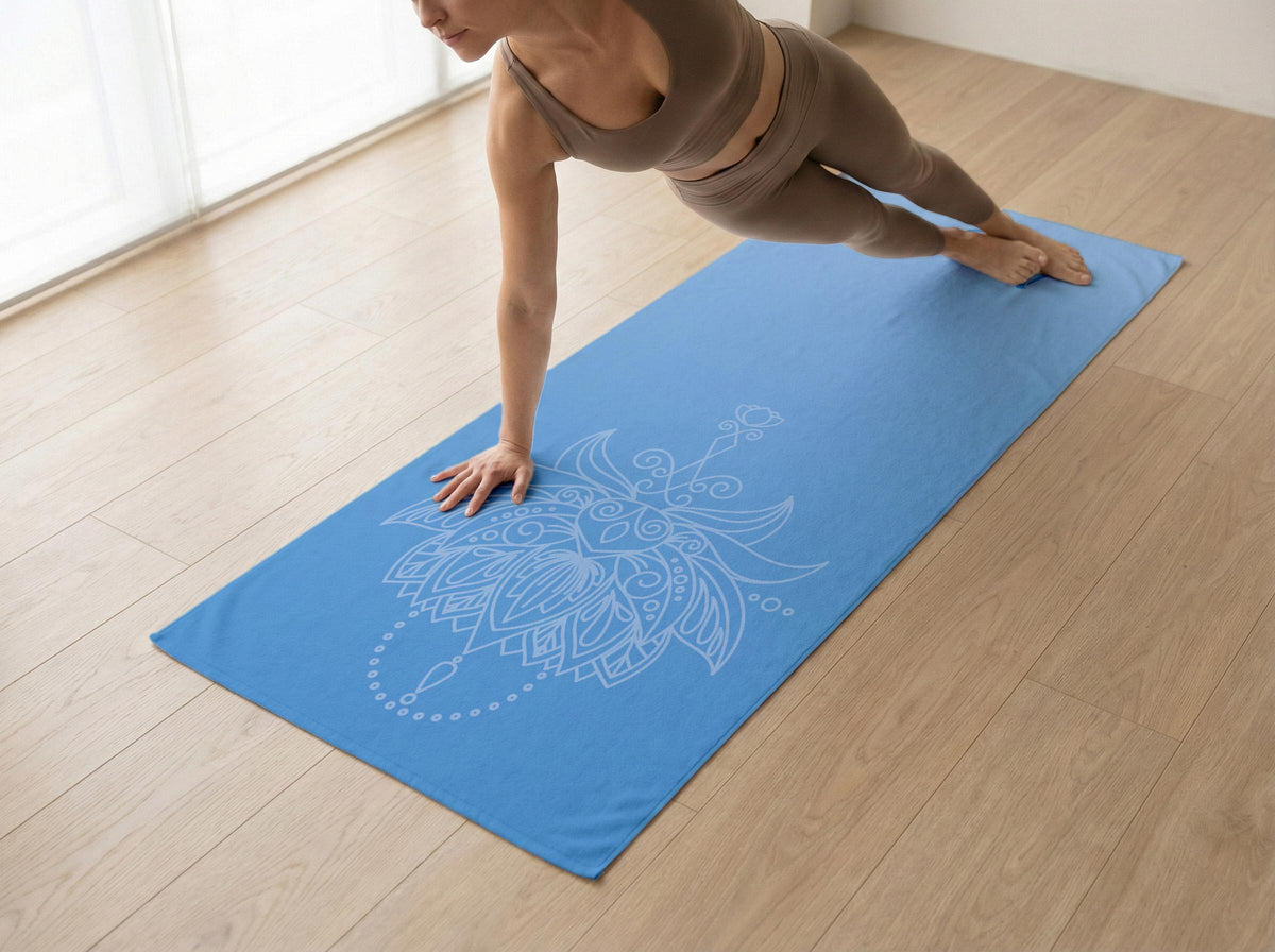 Personalized Yoga Towel – Custom Name Absorbent Fitness Towel