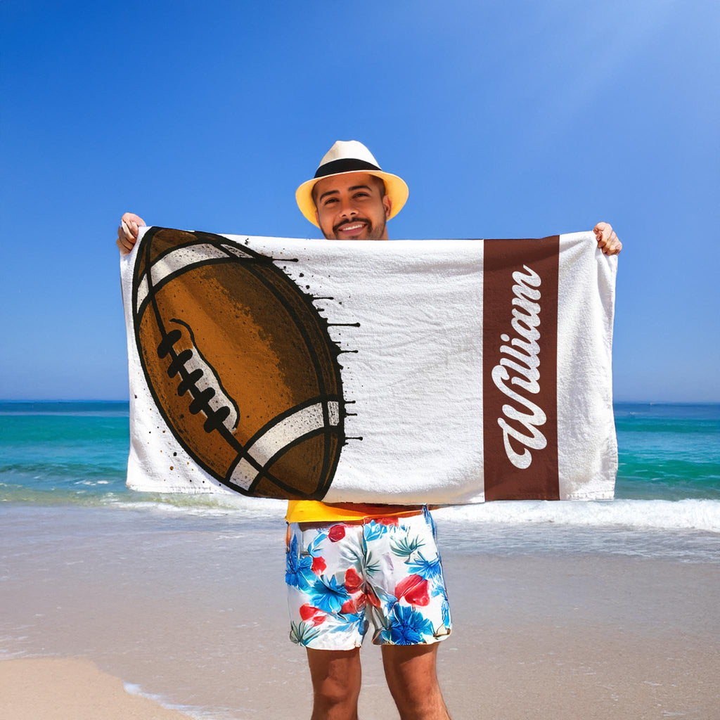 Custom Graffiti Sports Towel: Retro Personalized Beach Towel