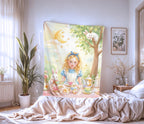 Alice in Wonderland Blanket: Cozy Sherpa or Minky Throw, Vintage Design