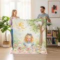 Alice in Wonderland Blanket: Cozy Sherpa or Minky Throw, Vintage Design