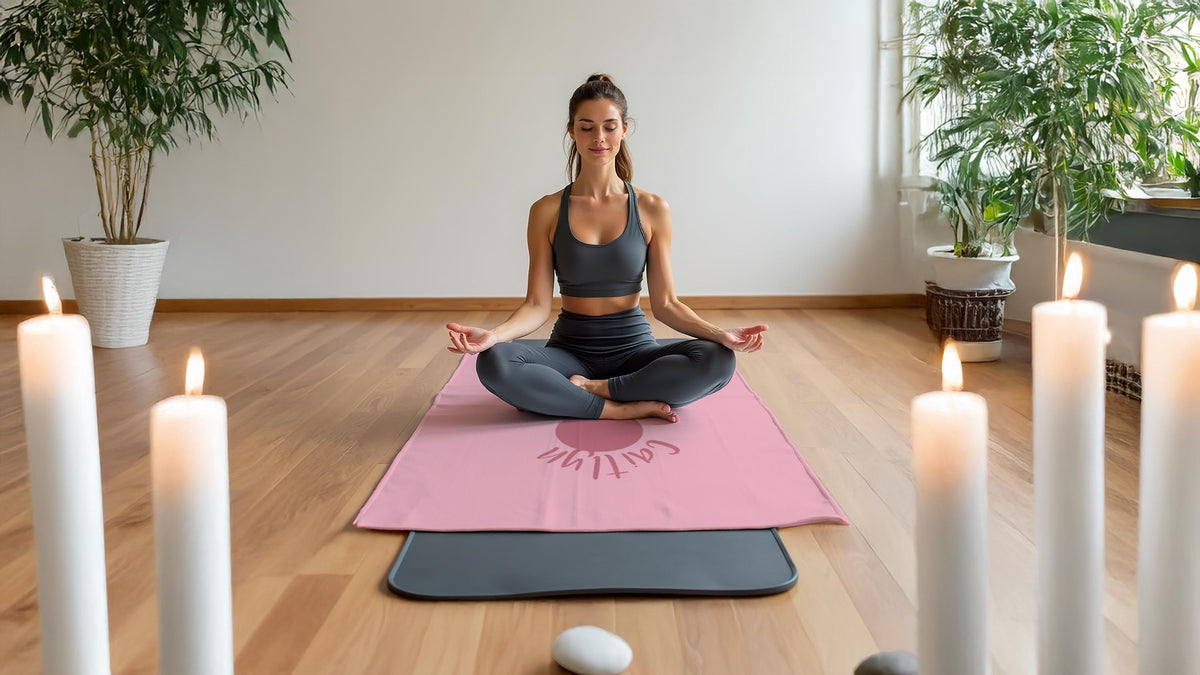 Hot Yoga Towel – Personalized Mountain Custom Name Fitness Towel