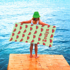 Personalized Watermelon Beach Towel: Custom Name, Summer Fun