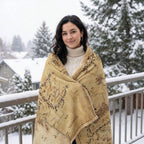 Fantasy World Map Blanket – Vintage Adventure Style Wall Art, Minky or Sherpa Cozy Blanket