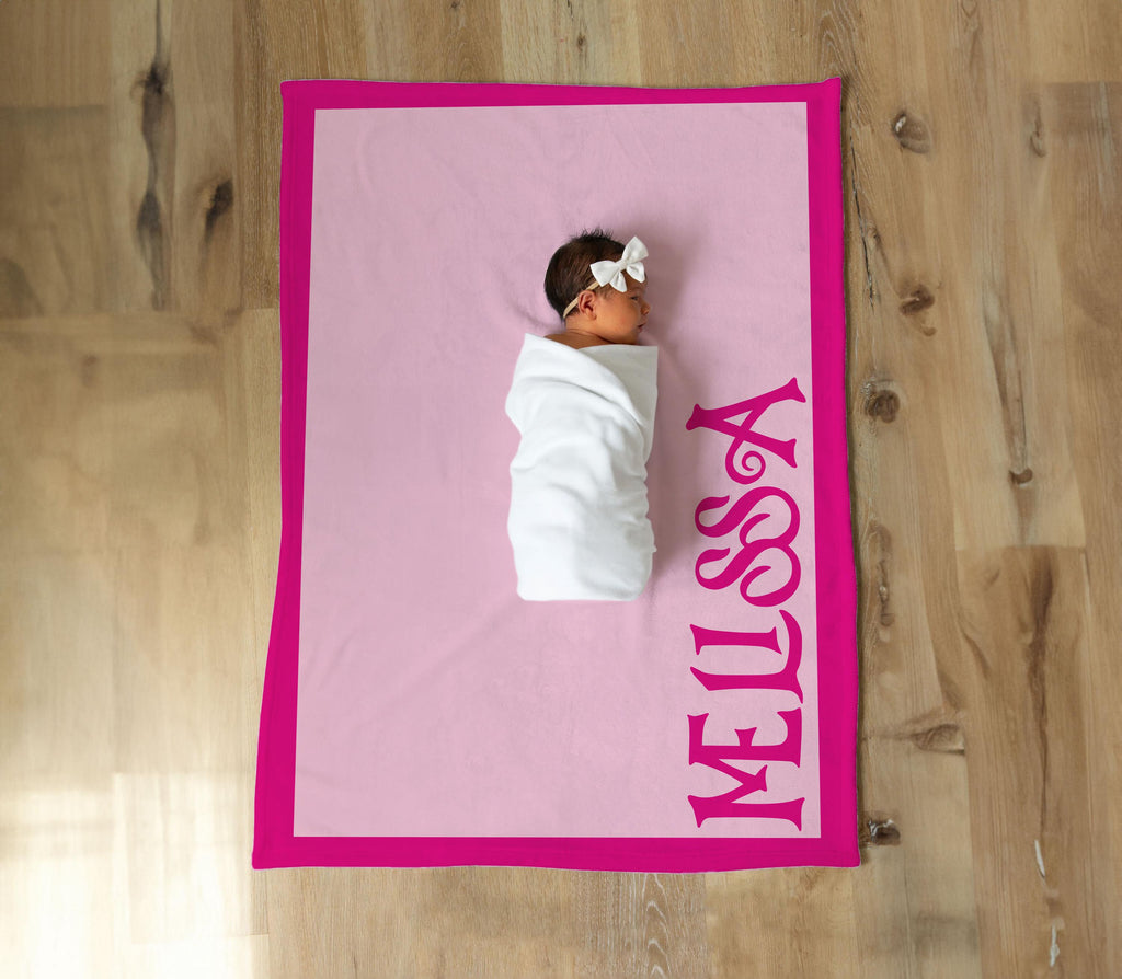 Personalized Name Blanket | Minky or Sherpa Throw, Custom Colors