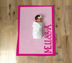 Personalized Name Blanket | Minky or Sherpa Throw, Custom Colors