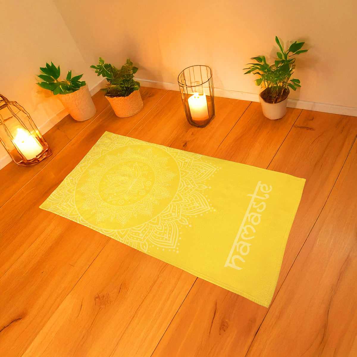 Personalized Yoga Towel: Custom Name, Absorbent Cotton Blend