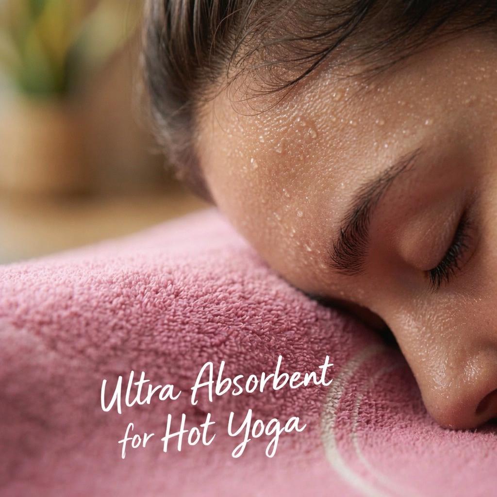 Personalized Yoga Towel: Custom Name, Absorbent Cotton Blend