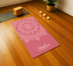 Personalized Yoga Towel: Custom Name, Absorbent Cotton Blend