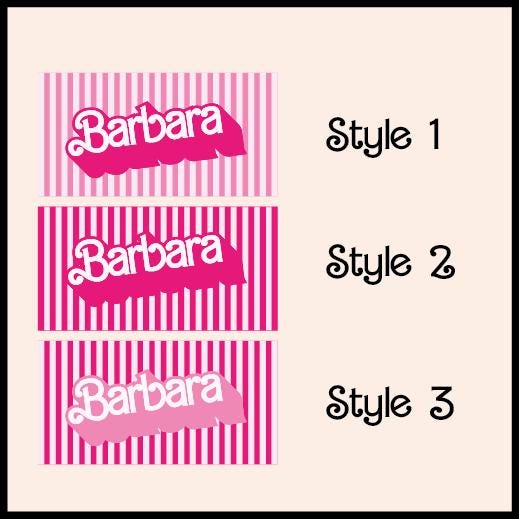Personalized Pink Stripe Beach Towel: Retro Summer Party Fun