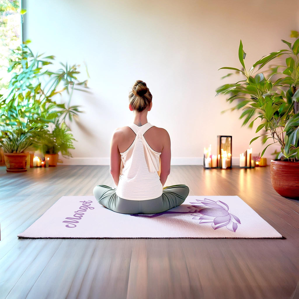 Lotus Yoga Towel – Personalized Custom Name Fitness Gift - image 7