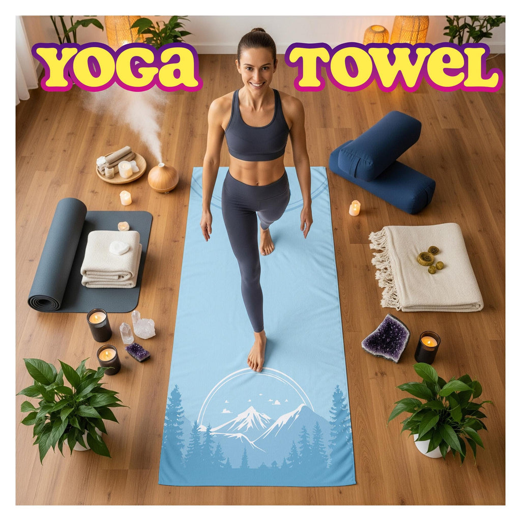 Mountain Yoga Towel – Personalized Custom Name Fitness Towel - image 3